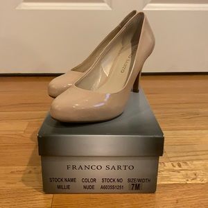Franco Sarto Millie Nude Patent Pumps